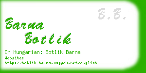 barna botlik business card